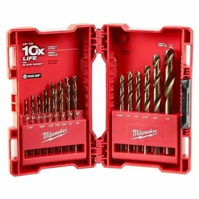 Milwaukee 48-89-2338 Durable Cobalt Red Helix Angle Twist Drill Bit Kit - 23pc • $64.97