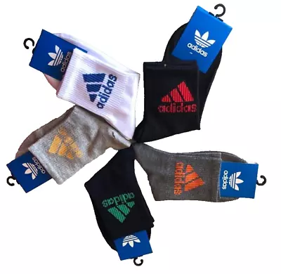 Adidas Men’s Socks Socks Originals 5 Pack Colorway Sz 8-12 Unisex Socks • $15.99