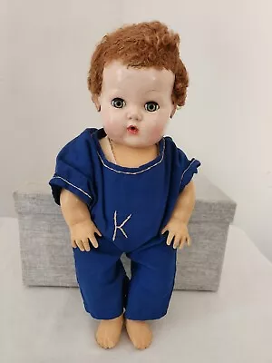 EFFANBEE Vtg 1950s? 12  Dy Dee Baby - Sleep Eyes - Applied Ears - Caracul Wig • $40