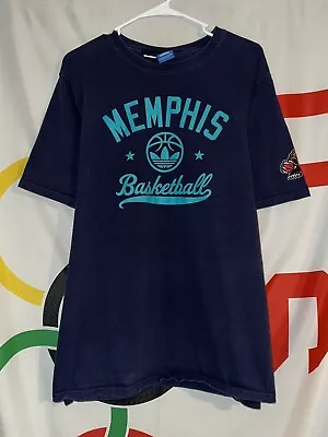Adidas Memphis Grizzlies Basketball T Shirt Mens XL Navy Blue NBA Ja Morant • $11.97