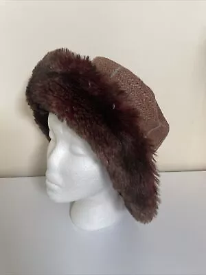 Jack Murphy Ladies Winter Hat 70% Wool Faux Fir Trim  Warm Smart Winter • £14.99