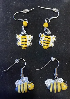 Vintage Bumblebee Dangle Earrings 2 Pair • $9.99
