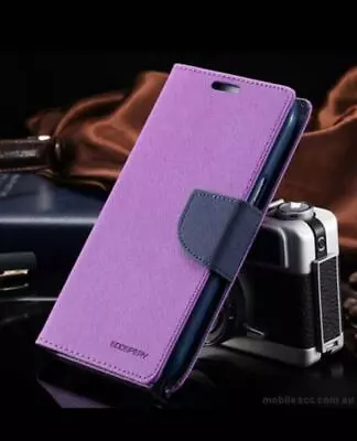 Korean Mercury Fancy Diary Wallet Case Cover For Samsung Galaxy Note 4 - Purple • $9.95