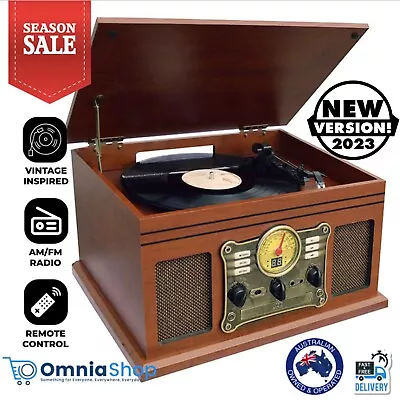 $188.97 • Buy Bluetooth Turntable LP Vinyl Record Player Recorder AUX MP3 CD Cassette RETRO