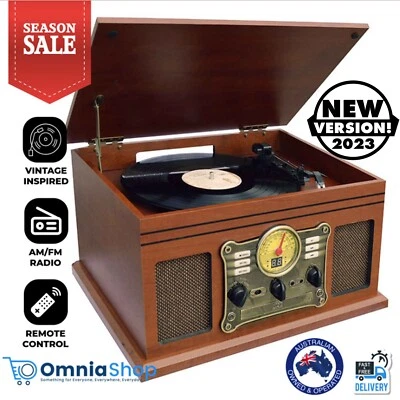 $188.97 • Buy Bluetooth Turntable LP Vinyl Record Player Recorder AUX MP3 CD Cassette RETRO