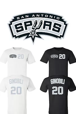 Manu Ginobili San Antonio Spurs #20 Player Shirt S-5XL Tracking!! • $16.99