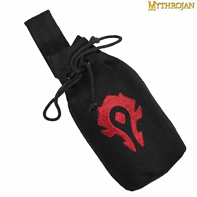 Medieval Belt Bag Drawstring Woolen Storage Pouch Renaissance Costume Accessory • $24.99