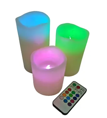 £12.99 • Buy Flameless 12color Changing Led & Red Laser Wax Candle+remote Xmas Romantic Light