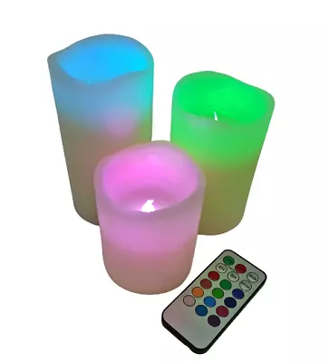 £12.99 • Buy Flameless 12color Changing Led & Red Laser Wax Candle+remote Xmas Romantic Light