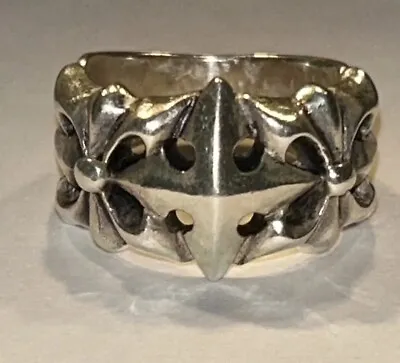 925 WTS WATSON Sterling Silver Gothic Viking Midevil Ring Sz 8.5 Wt 13.6 Grams • $110