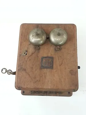 Vintage Wood Independent System American Electric Telephone 5 Bar Magneto • $99.99