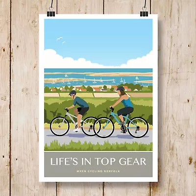 Life's In Top Gear Travel Poster North Norfolk. Travel Poster Print. • $18.68