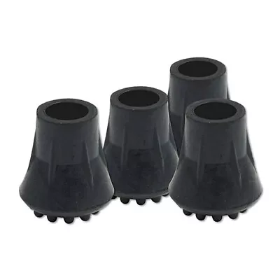 SET OF 4 HEAVY DUTY 19mm WALKING STICK RUBBER FERRULES Cane Crutch Grip Tip Ends • £5.79