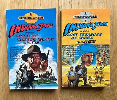 INDIANA JONES Curse Of Horror Island & Lost Treasure Of Sheba FIND YOUR FATE X 2 • $49