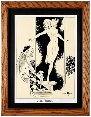 Carl Barks Sculptor & Model 1934 Disney SIGNED #'ed Art Print Pin-Up • $3299.95