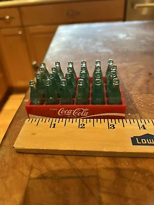 Vintage Coca Cola Mini Miniature Red Plastic 24 Bottle Case Display • $24
