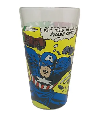 $6.95 • Buy Captain America Marvel Comics Heroes  Toon Tumblers  Pint Glass Glassware 2010
