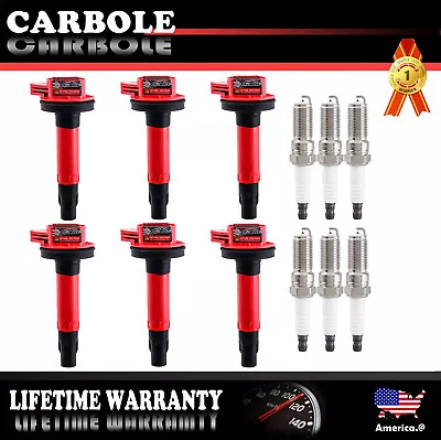 6Pack Ignition Coil And Spark Plug For Ford Mustang Explorer Lincoln UF553 DG520 • $95.95