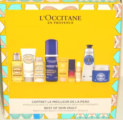 L'Occitane 9 Pc Set Best Of Skin Vault Immortelle Serum Hand Cream Almond Shower • $32.90