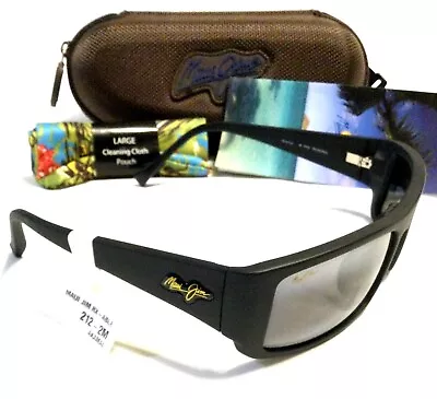 RARE MAUI JIM AKAMAI SUNGLASSES Matte Black W/ Grey Polarized Lenses MJ 212-2M • $499.99