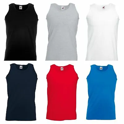 Mens Vest 100% Cotton Gym Training Tank Top T Shirt Summer New Sleeveless • £4.79