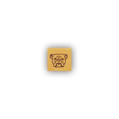 English Bulldog Face Sm Mounted Rubber Stamp Marines Mascot USMC Military CMS #4 • $10.59