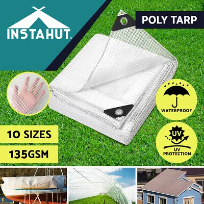 $19.95 • Buy Instahut Tarpaulin Tarp Heavy Duty Tarps Poly Canvas Camping Cover Tent UV