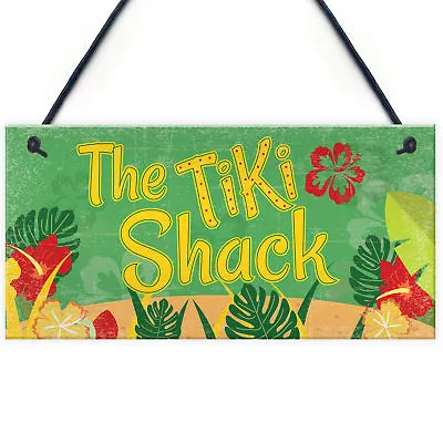 Tiki Shack Hanging Bar Plaque Beer Cocktail Beach Decoration Sign Friend GIFTS • £3.99