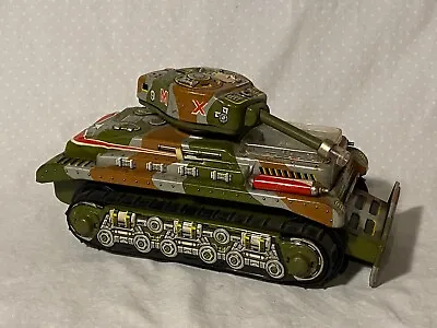 Nomura TN Japan Tin Toy Battery Operated Tank W-52 • $85