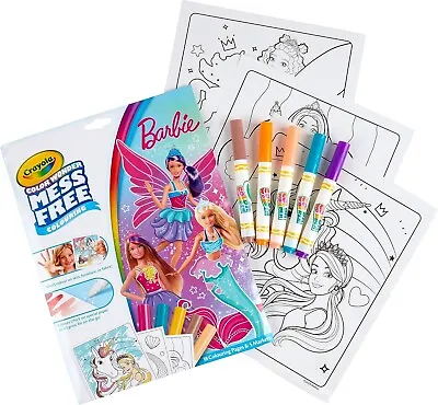 CRAYOLA Color Wonder Barbie Mess Free Colouring Book Includes 18 Pages 5 Markers • £14.99