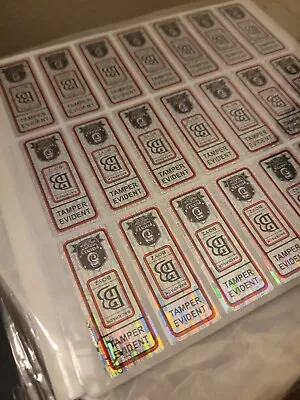 Backpack Boys Tamper Evident  Hologram Stickers Cali Pack Holographic Labels • £8.99