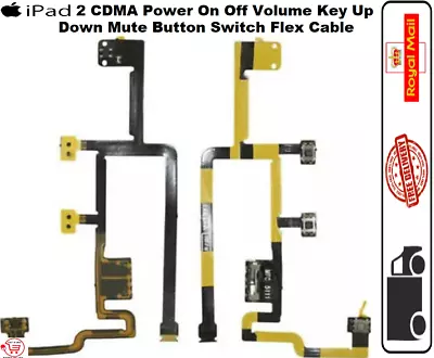 For IPad 2 CDMA On Off Power Lock Switch Volume Mute Flex Ribbon Cable • £2.58