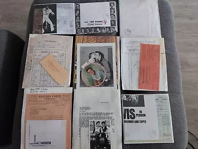 Elvis Presley Memorabillia Lot- 9 Replicas From Graceland Tickets Bills Etc • $21.90