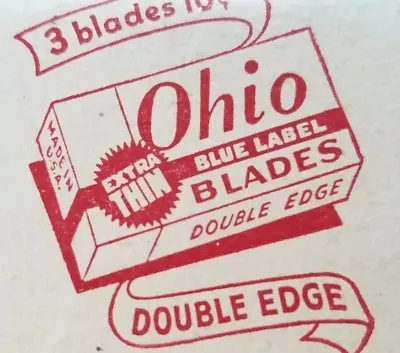 Ohio Blue Label Blades Vintage Matchbook Full Unstruck 1930's   • $4.85