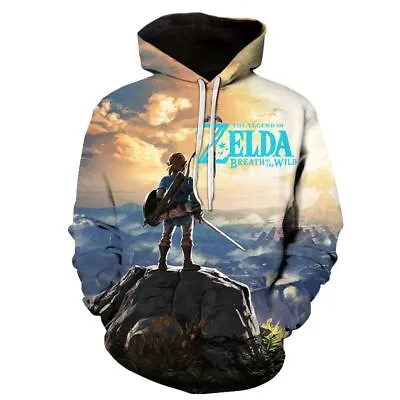 Kids The Legend Of Zelda Hoodie Hooded Jumper Short Sleeve T-shirt Tee Top Gift • £6.99