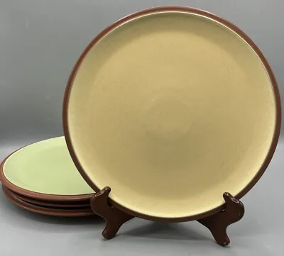 $44.96 • Buy VTG Denby England JUICE Stoneware Dinner Plate Set /4 Yellow Green Excellent