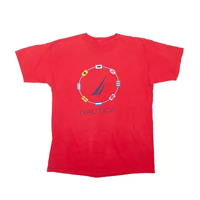 NAUTICA T-Shirt Red Short Sleeve Mens M • £7.99