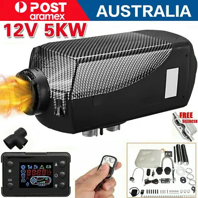 Diesel Air Heater 12V 5KW Tank Remote Control Thermostat Caravan Motorhome RV AU • $107