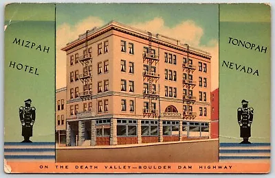 Linen Postcard Mizpah Hotel Tonopah NV On Death Valley-Boulder Dam Hwy Unposted • $7.20