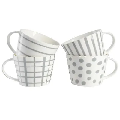 Coffee Mugs Set Of 4 - 17 Oz Ceramic Cups - Large Microwave Safe Easy To Clean • $18.99