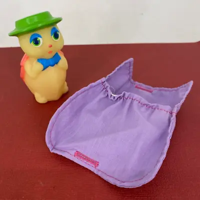 Vintage 1980s - Glo-Friends - GLO TOOTLEBUG - Glo-Worm Figure With Sleeping Bag • $95