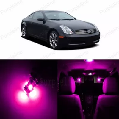 14 X Pink LED Interior Light Package For 2003 - 2006 Infiniti G35 + PRY TOOL • $13.99