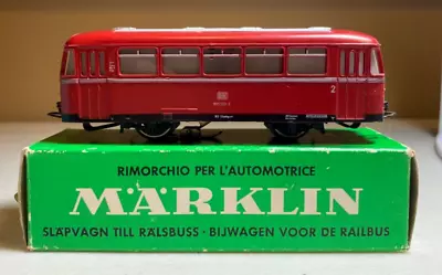 Vintage Marklin HO 4018 Lighted Railbus Trailer With Original Box • $34.99