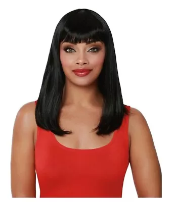 NEW Halloween Black Long Bob Costume Wig For Adults By Way To Celebrate. • $9.99