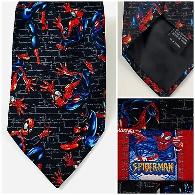 SPIDER-MAN • 2004 Marvel Necktie 100% Polyester EXCELLENT CONDITION • $45