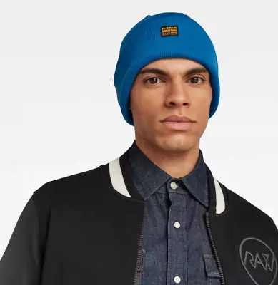 G Star EFFO LONG BEANIE RATE KNIT RECYCLED Light Royal Blue • £29.75