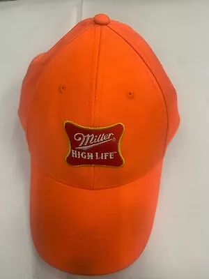 Miller High Life Hat Cap Adjustable Orange Red Pre-Owned HT 12+132 • $8.93