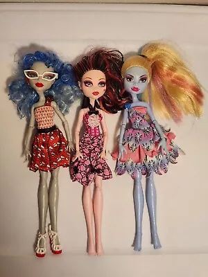 Monster High Dolls Dot Dead Gorgeous 3 Pack DracuLaura Abbey Ghoulia Mattel • $69.98