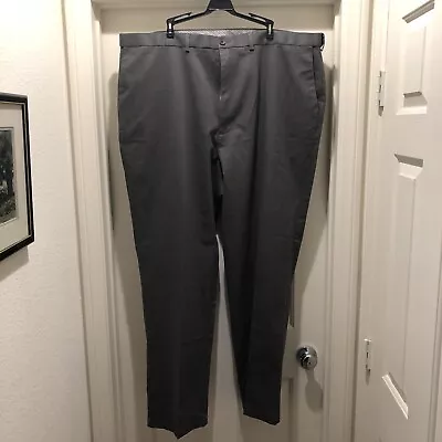 Haggar Relaxed Fit Slacks Pants Chinos Men’s Size 46 X 34 Gray • $19.99