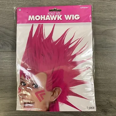 $14.99 • Buy PINK MOHAWK WIG Cosplay TAILGATING Costume Football Spiky Hair Adults Sports
